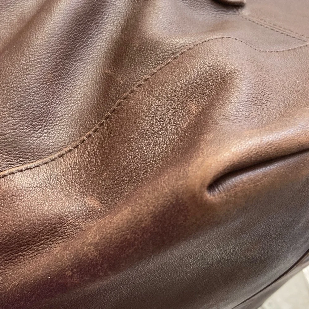 Coach 0502 vintage brown leather duffle bag made in Mexico RARE